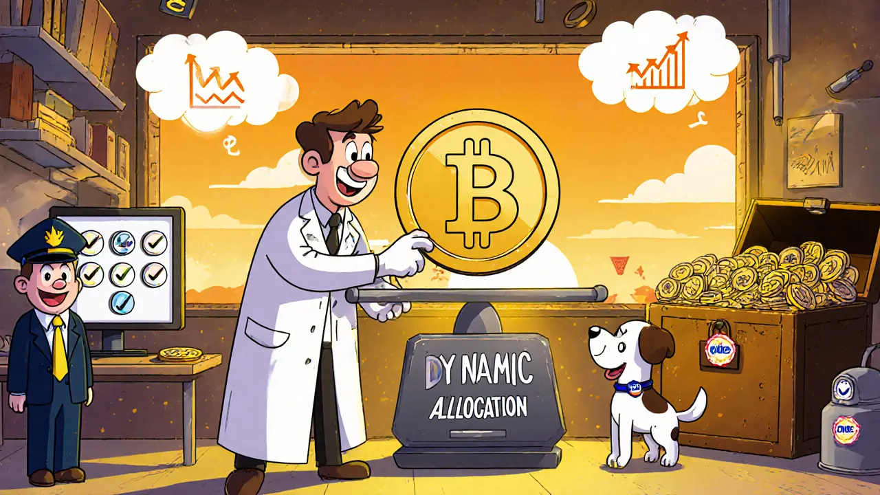 Future token lab with dynamic allocation controls, regulator, and community treasury.