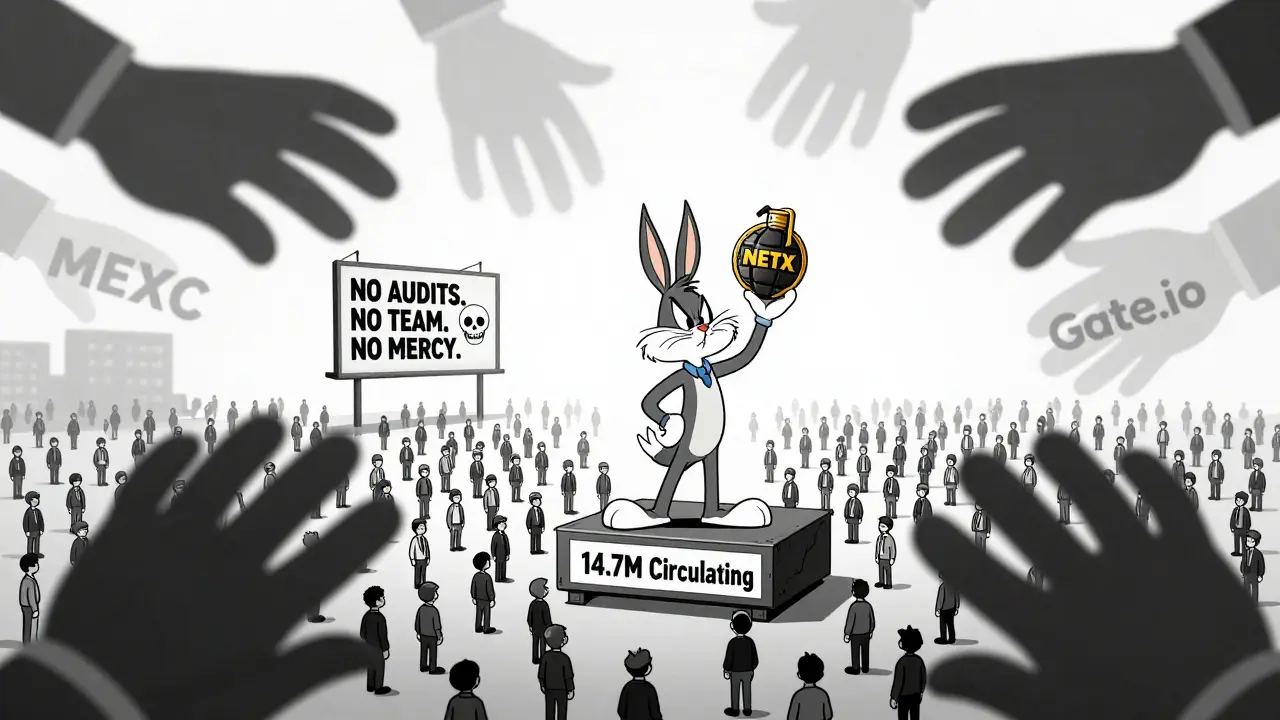 Nervous investor surrounded by few holders on unstable platform near small exchanges