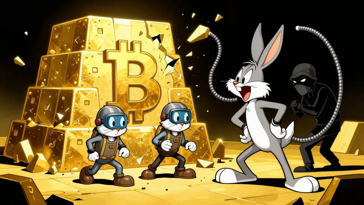 Bitcoin's secure network versus smaller blockchain under attack