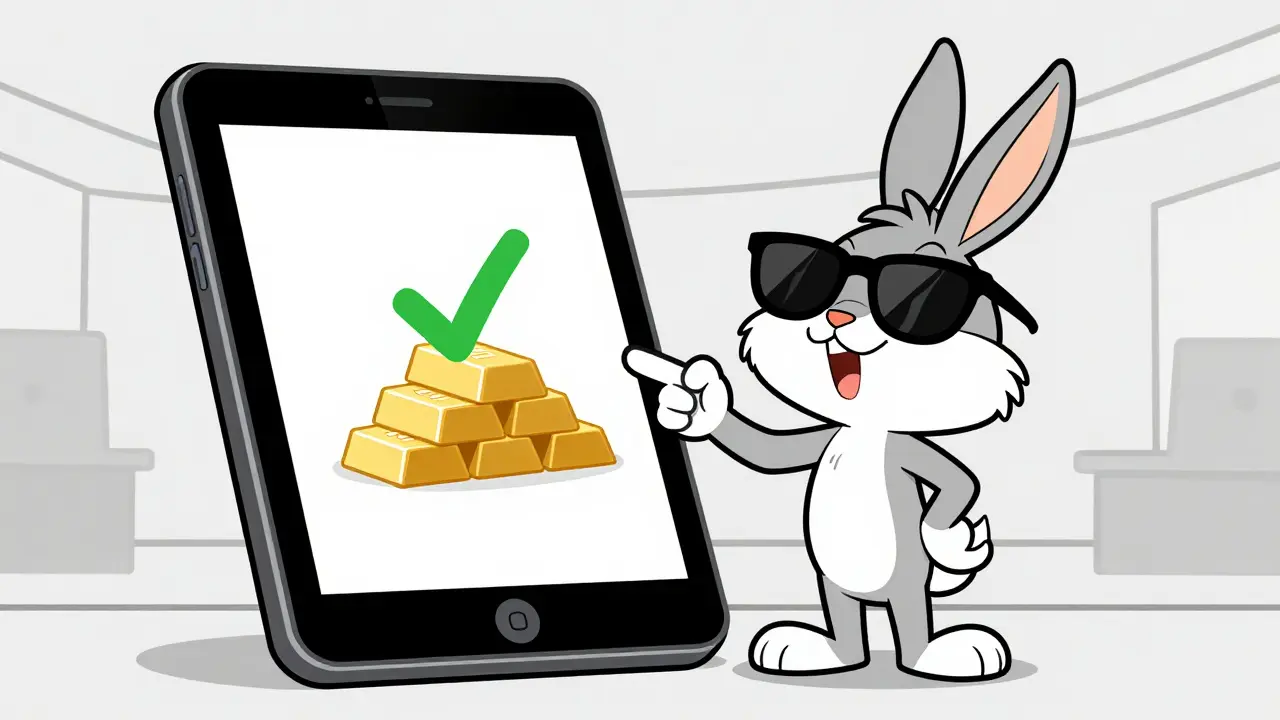 Animated phone showing automatic token rewards with a surprised character looking on.