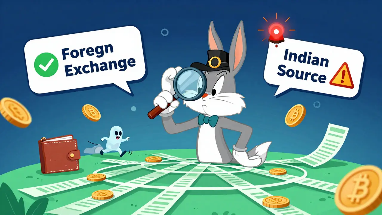 Detective investigating crypto tax compliance complexities
