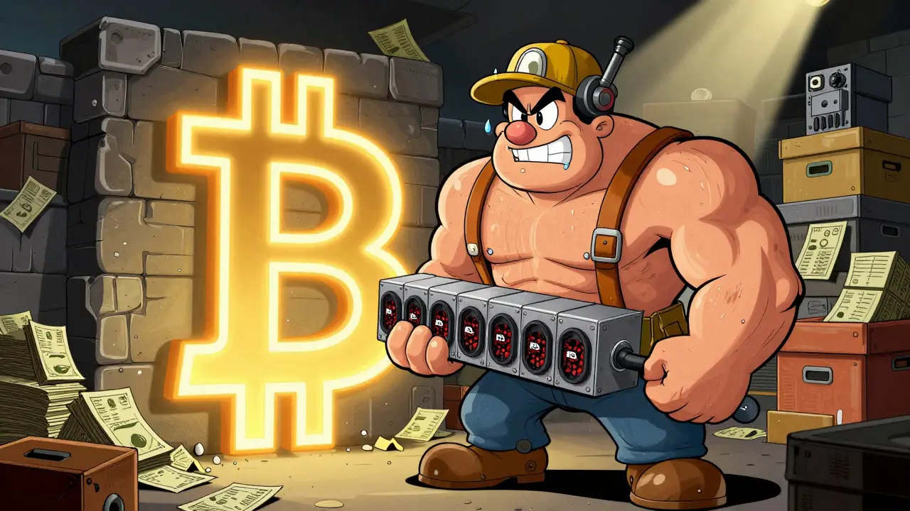 Miner struggling with heavy equipment and costs to secure Bitcoin