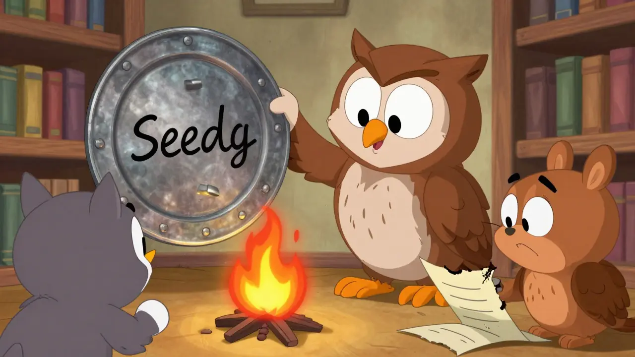 Owl teaching animals to use metal plates for secure crypto seed backup
