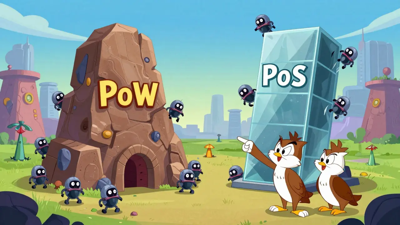Rock fortress resisting attacks compared to a wobbly glass tower