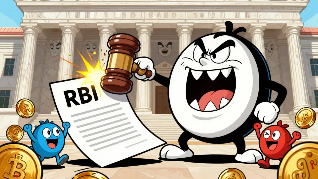 Supreme Court gavel striking down RBI ban on crypto