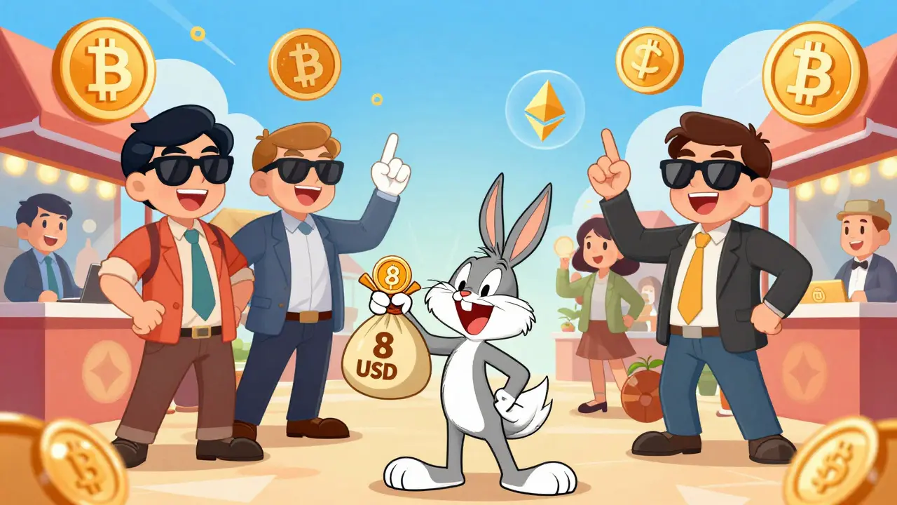 Cartoon characters copy trading crypto with low minimum deposits