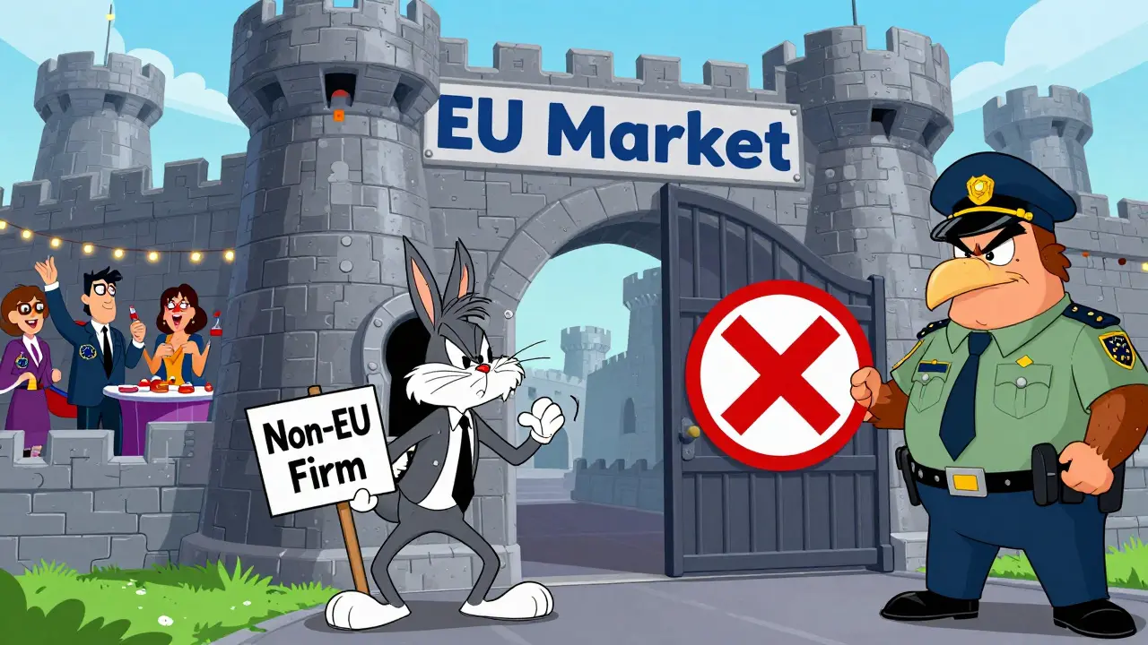 Frustrated businessman blocked from entering EU fortress by regulator
