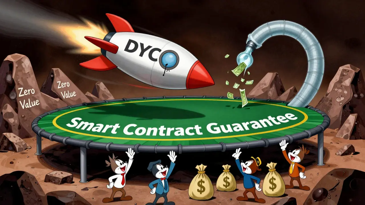 Animated rocket caught by a safety net trampoline returning funds to investors