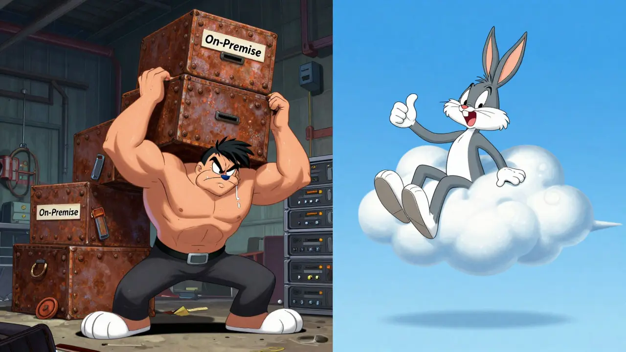 Funny comparison of heavy on-prem vs light cloud HSMs