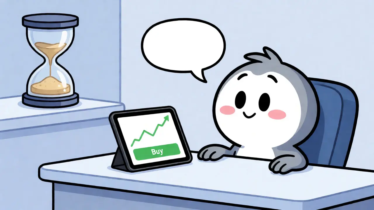 Relaxed user buying crypto on a simple interface